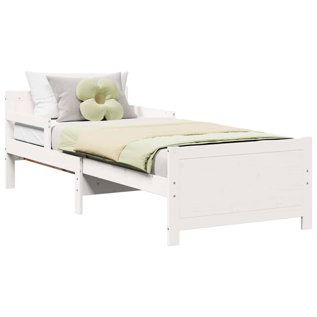Extendable Bed Frame for Kids Other White 80 x 130 / 165 / 200 cm